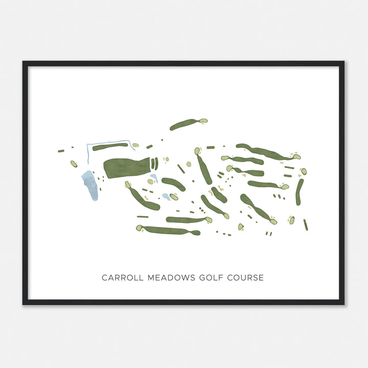 Print of Carroll Meadows Golf Course Modern Map