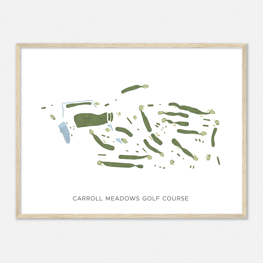 Print of Carroll Meadows Golf Course Modern Map
