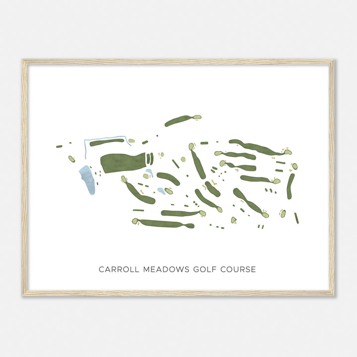 Print of Carroll Meadows Golf Course Modern Map