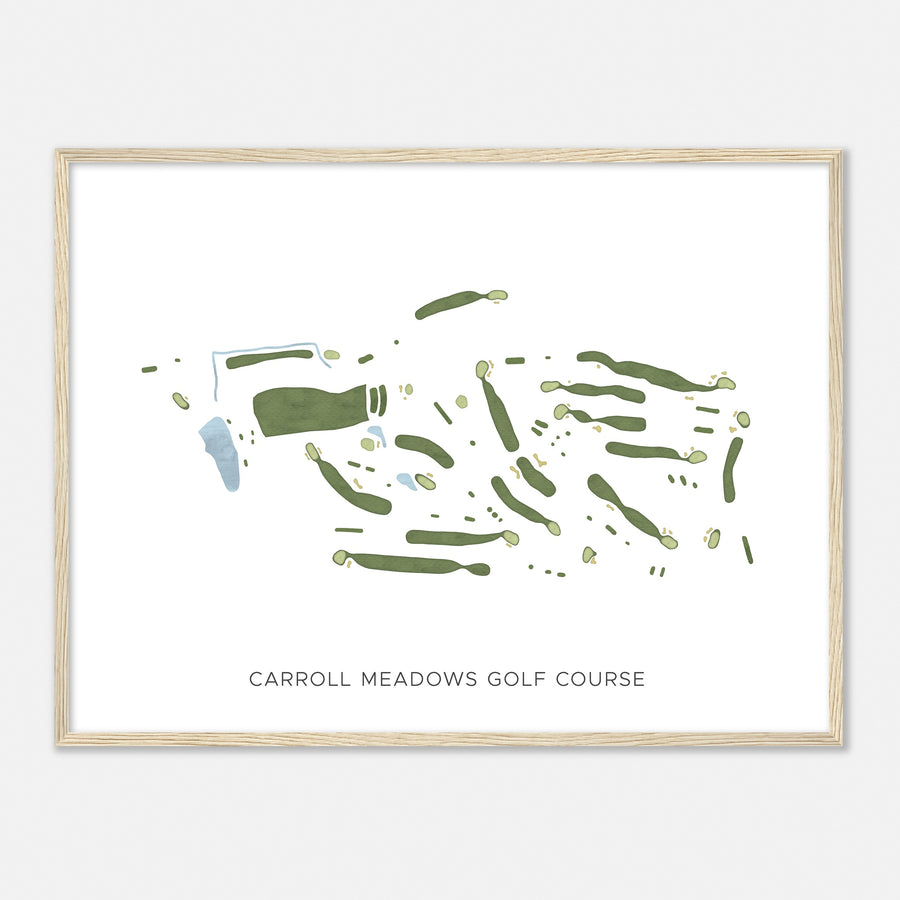 Print of Carroll Meadows Golf Course Modern Map
