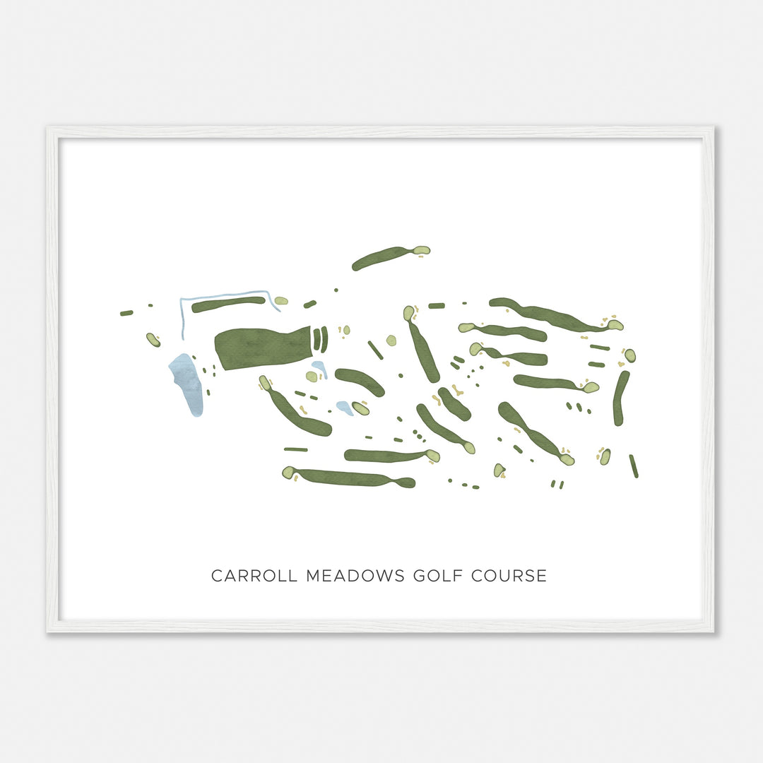 Print of Carroll Meadows Golf Course Modern Map