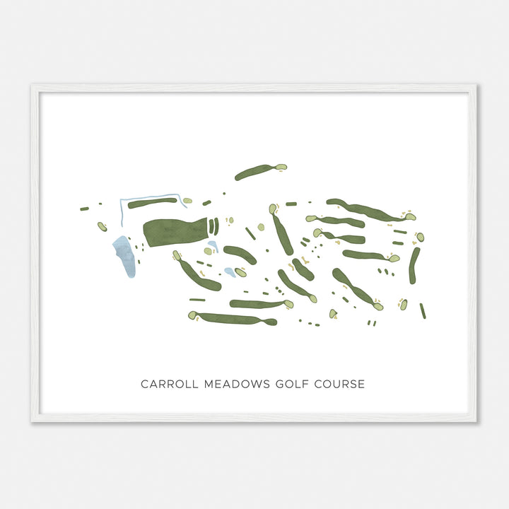 Print of Carroll Meadows Golf Course Modern Map