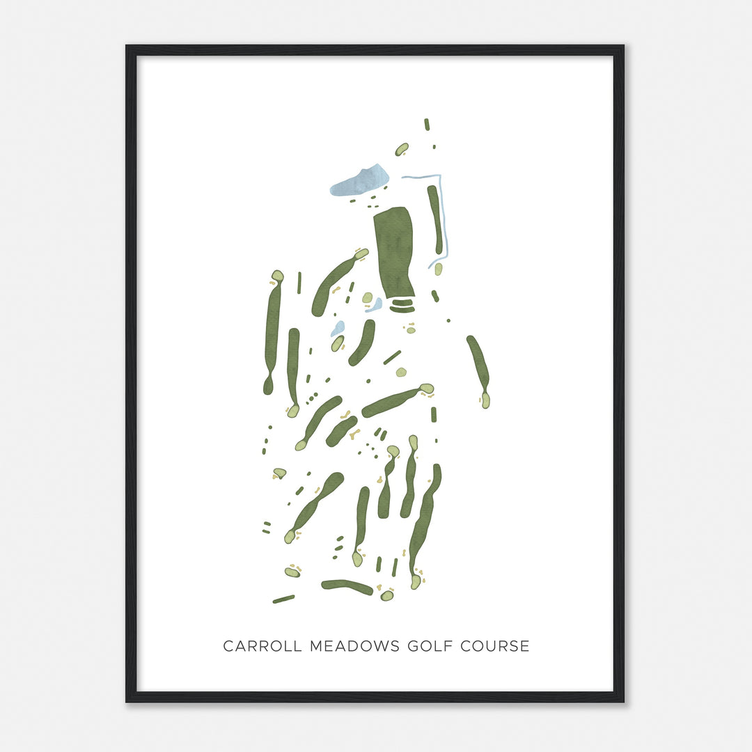 Print of Carroll Meadows Golf Course Modern Map