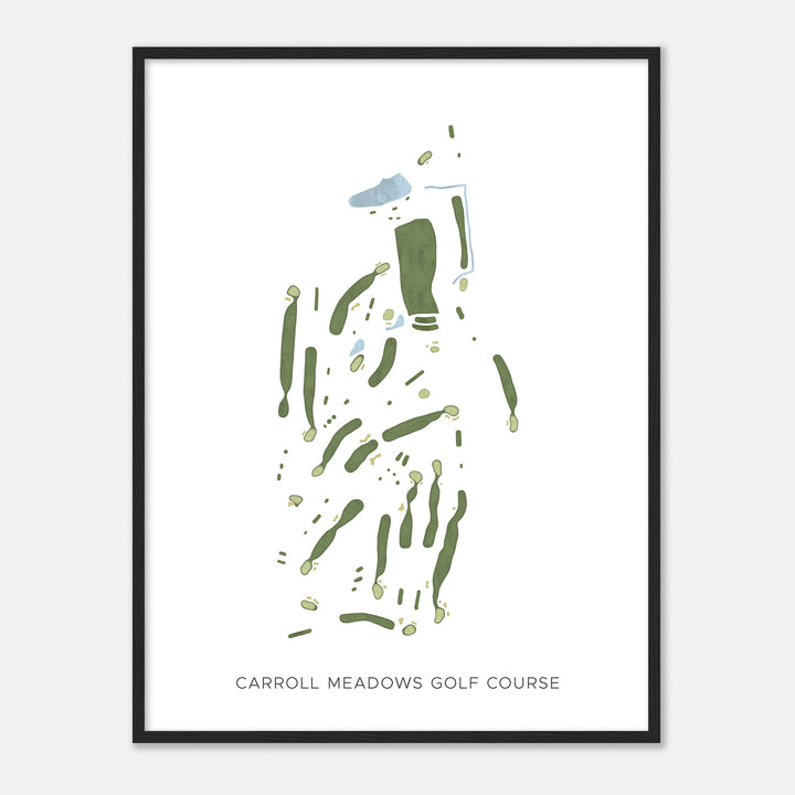 Print of Carroll Meadows Golf Course Modern Map