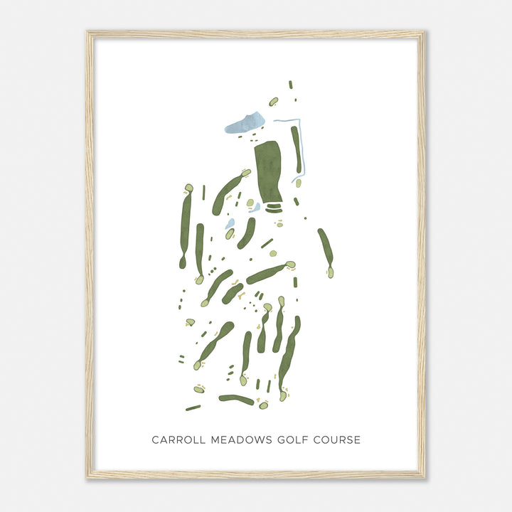 Print of Carroll Meadows Golf Course Modern Map