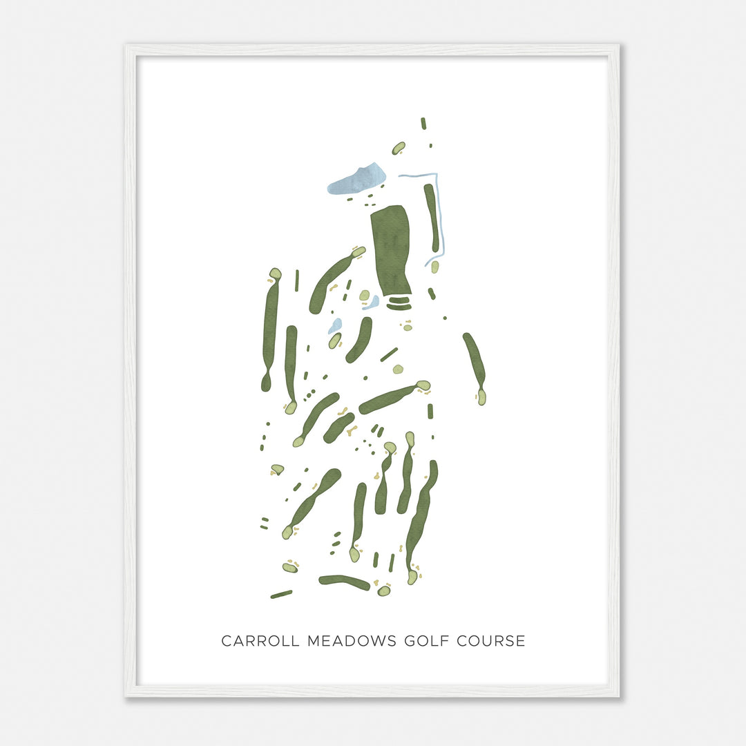 Print of Carroll Meadows Golf Course Modern Map