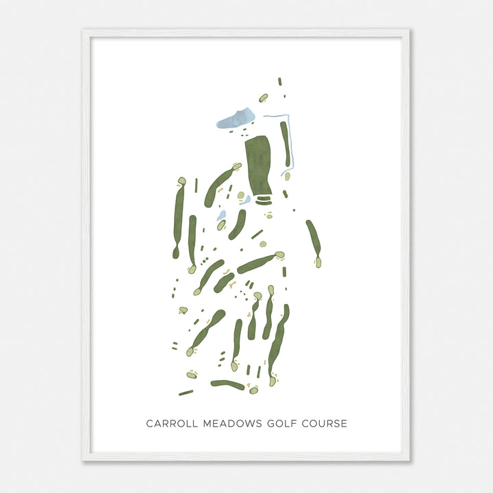 Print of Carroll Meadows Golf Course Modern Map