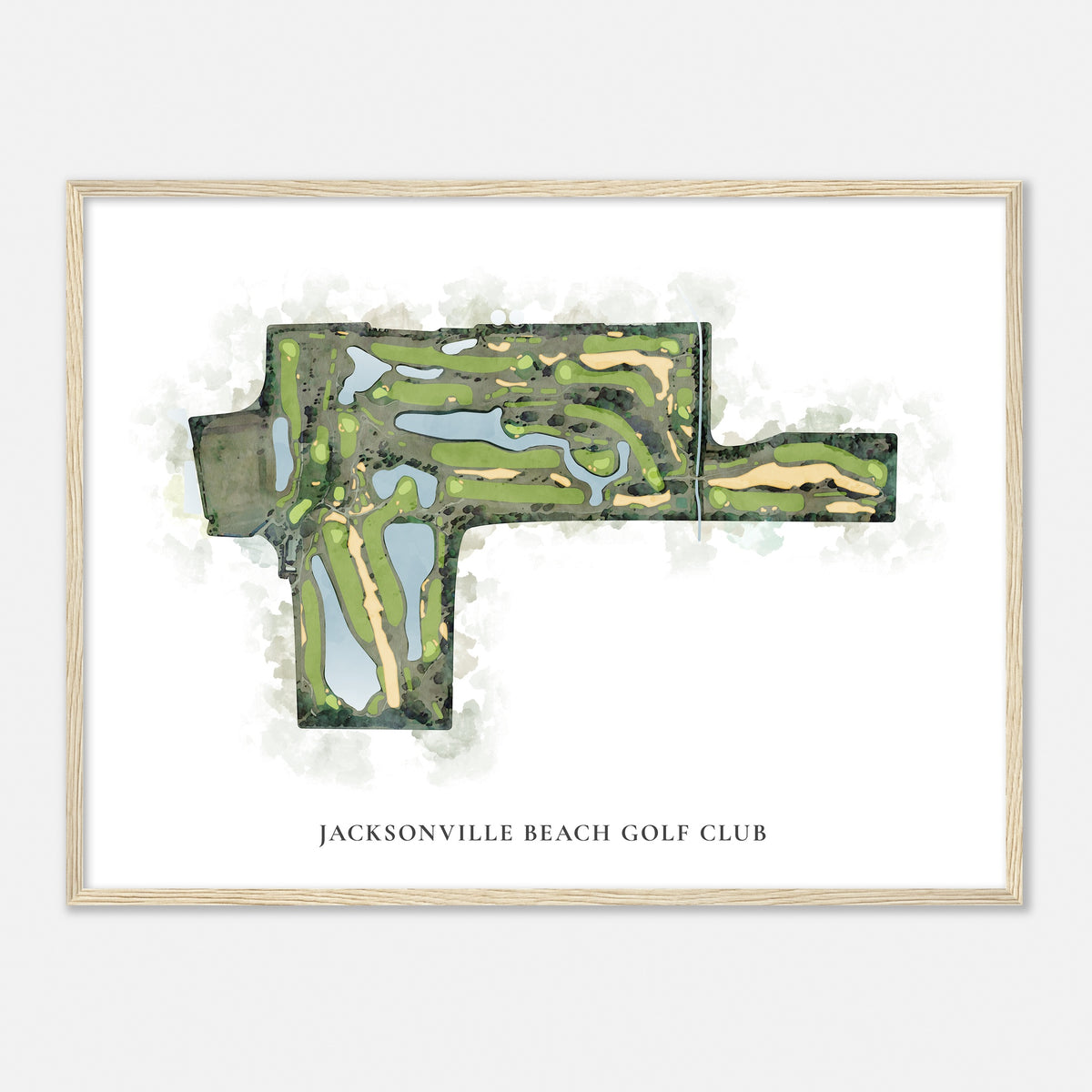 Print of Jacksonville Beach Golf Club Classic Map