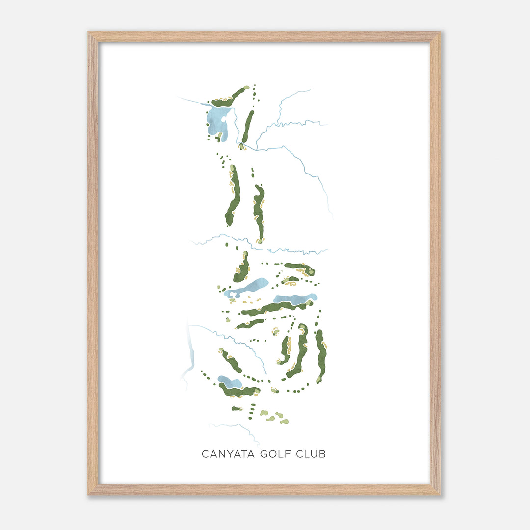 Print of Canyata Golf Club Modern Map