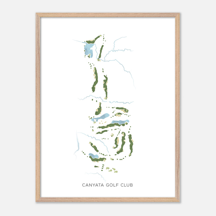 Print of Canyata Golf Club Modern Map