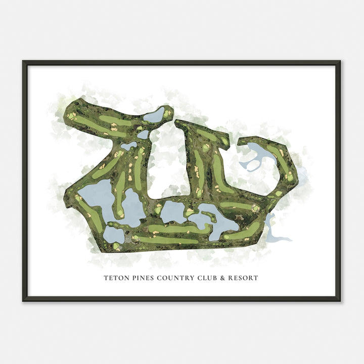 Print of Teton Pines Country Club & Resort Classic Map