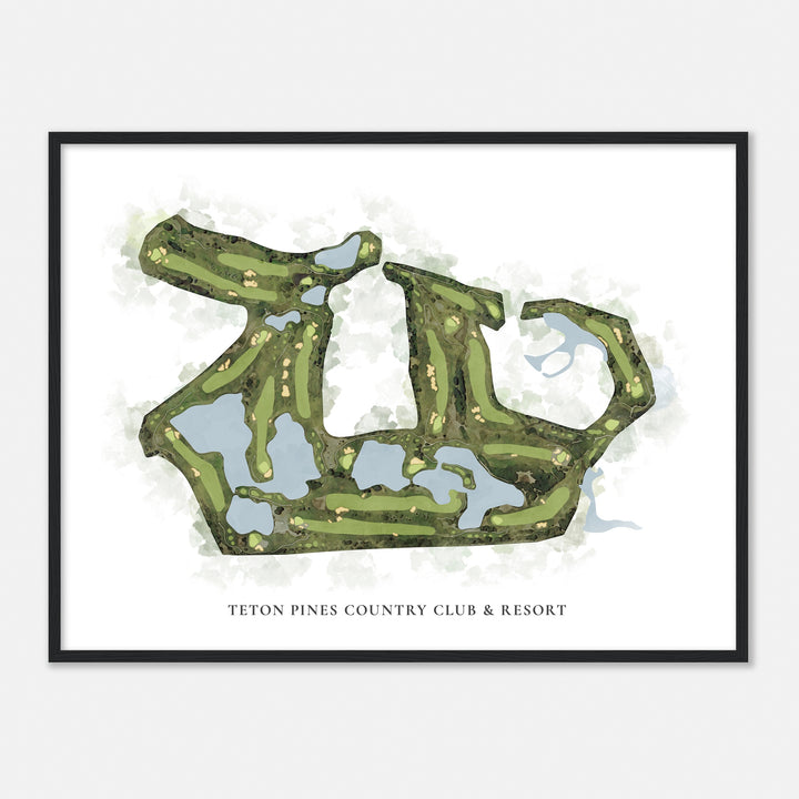 Print of Teton Pines Country Club & Resort Classic Map