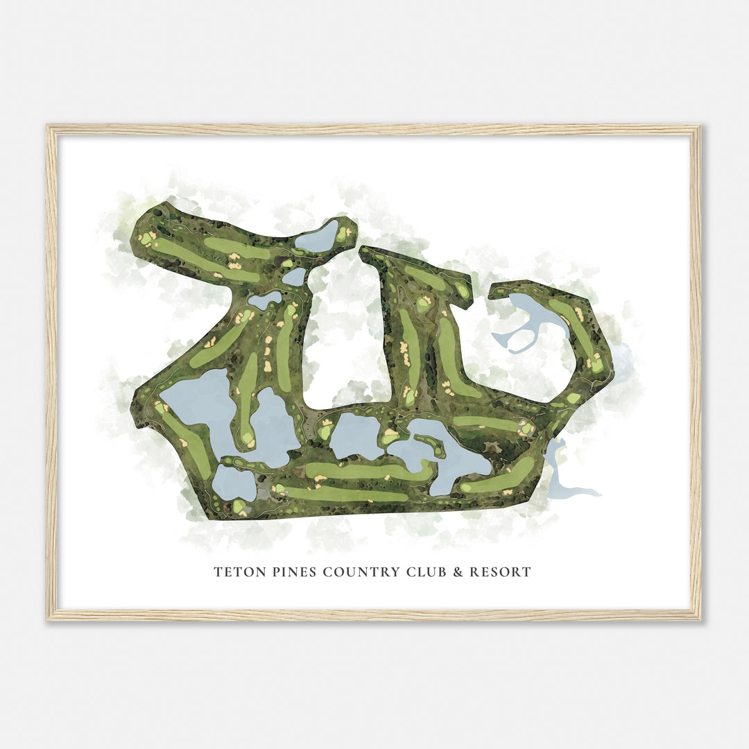 Print of Teton Pines Country Club & Resort Classic Map
