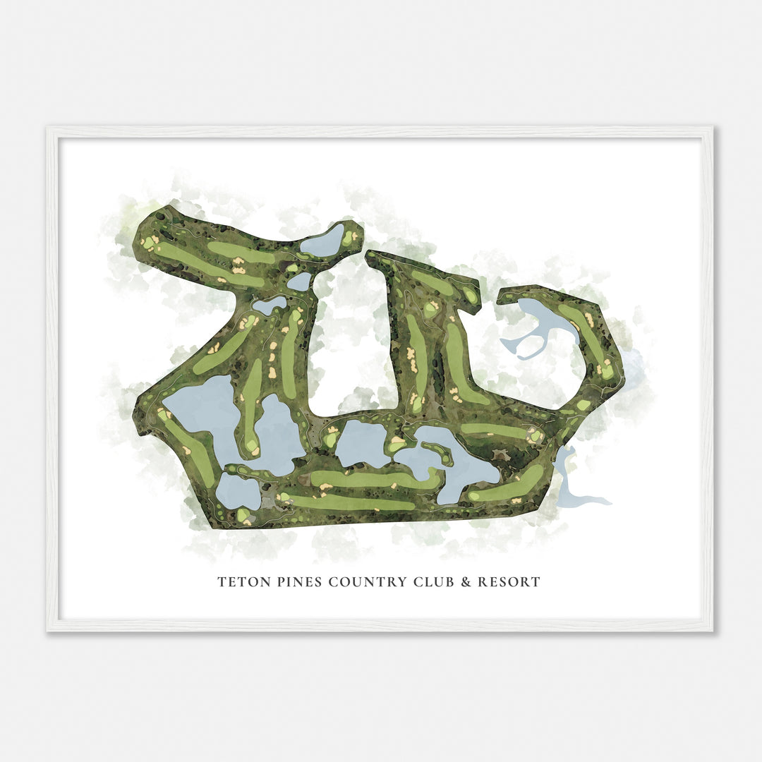 Print of Teton Pines Country Club & Resort Classic Map