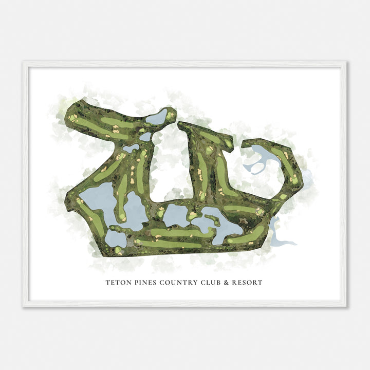 Print of Teton Pines Country Club & Resort Classic Map