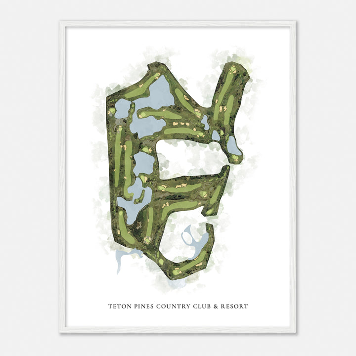 Print of Teton Pines Country Club & Resort Classic Map