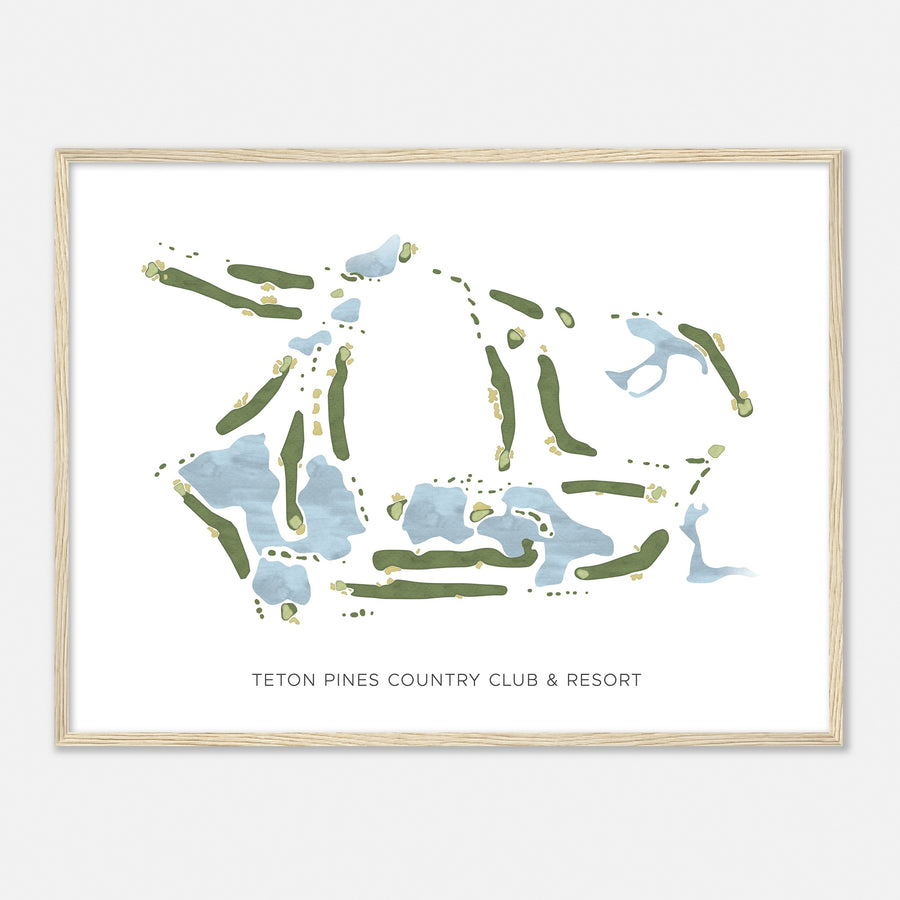 Print of Teton Pines Country Club & Resort Modern Map