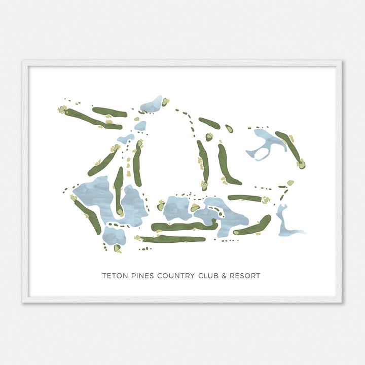 Print of Teton Pines Country Club & Resort Modern Map