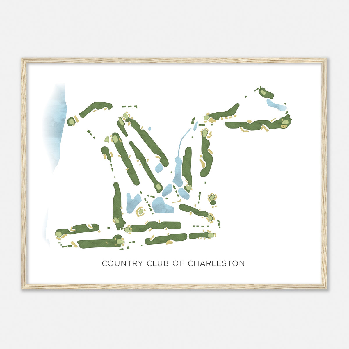 Print of Country Club Of Charleston Modern Map