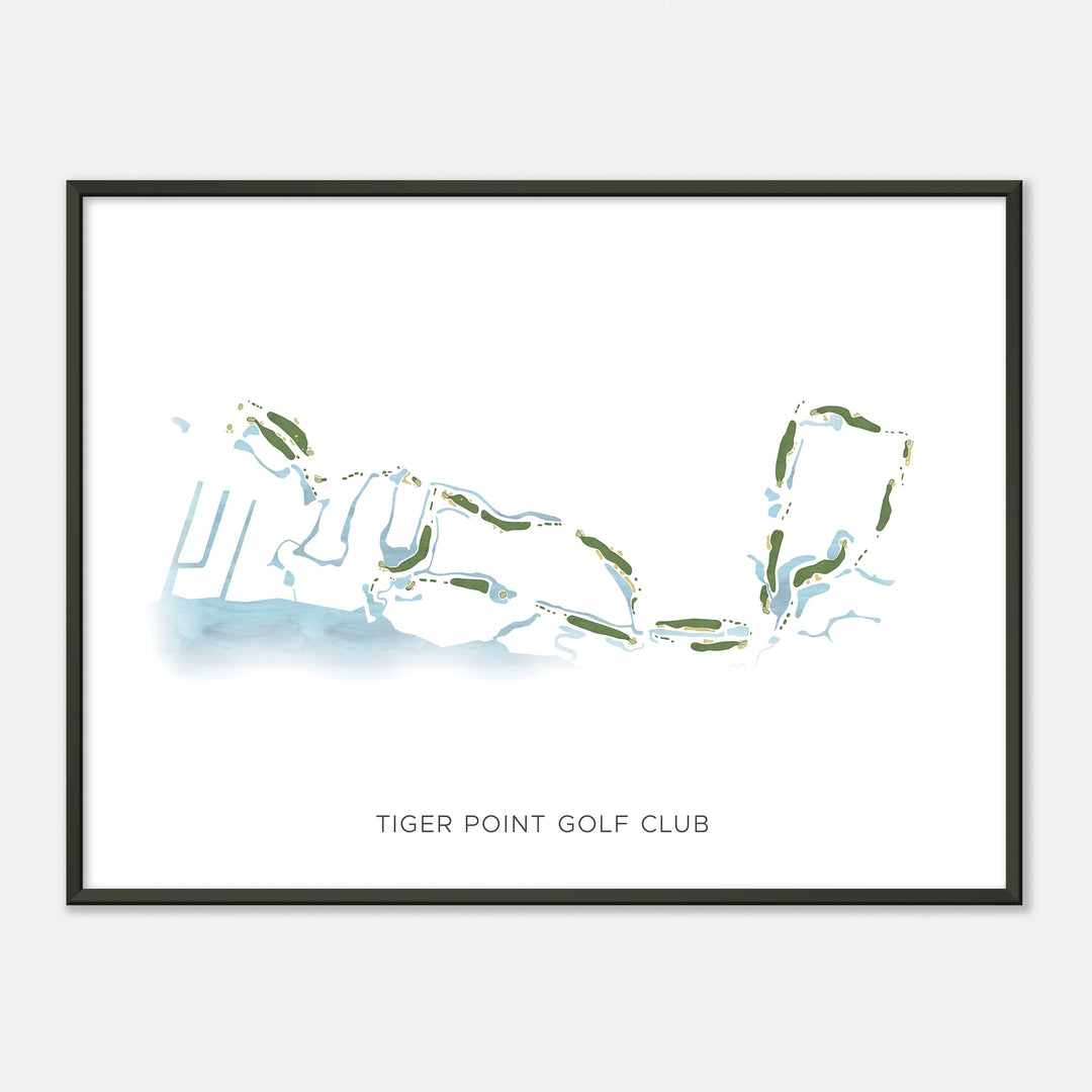 Print of Tiger Point Golf Club Modern Map