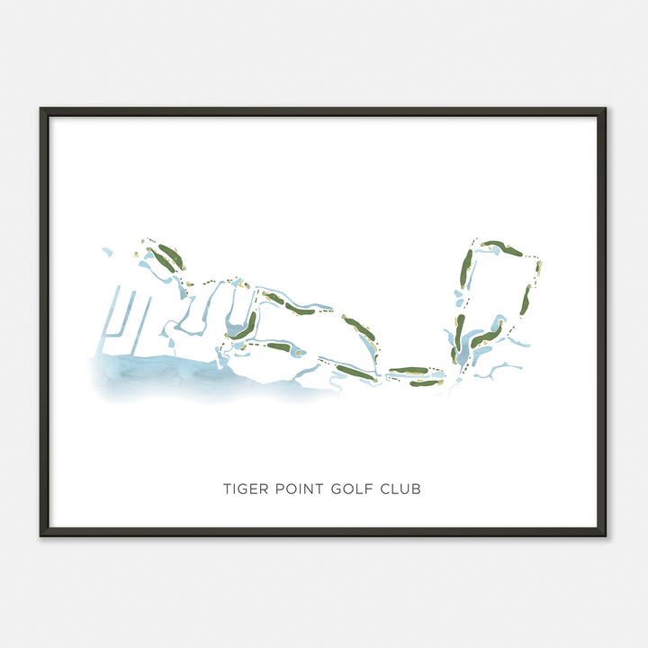 Print of Tiger Point Golf Club Modern Map