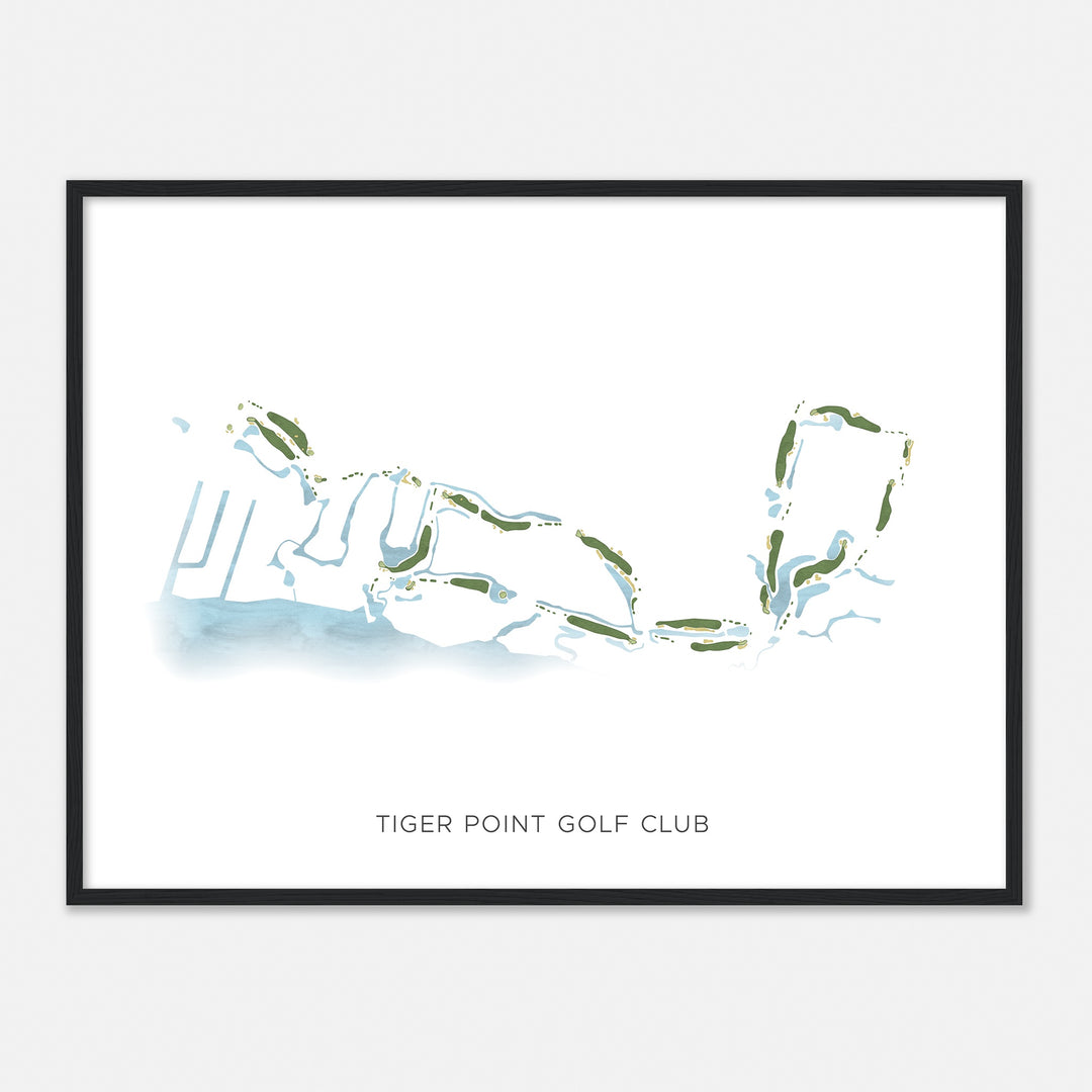 Print of Tiger Point Golf Club Modern Map