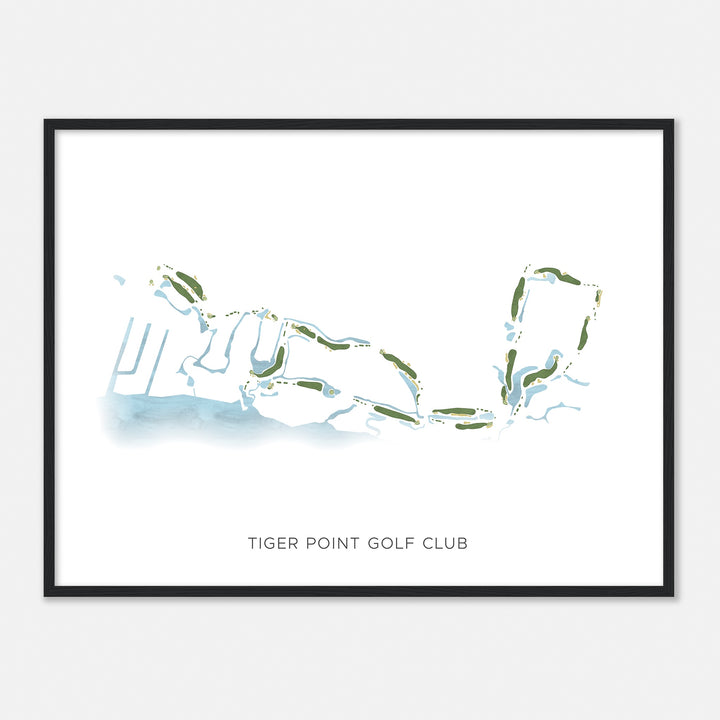 Print of Tiger Point Golf Club Modern Map