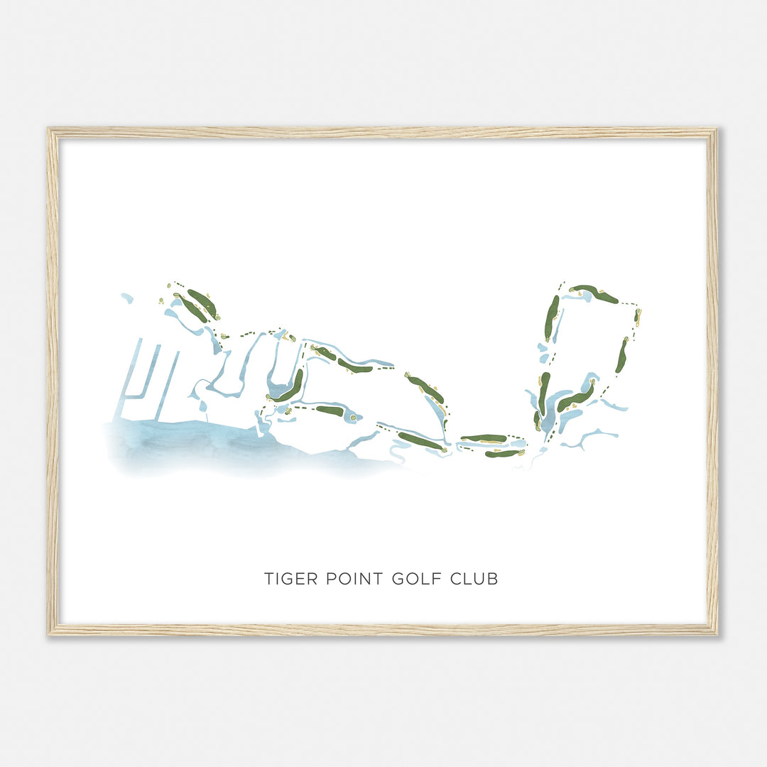 Print of Tiger Point Golf Club Modern Map