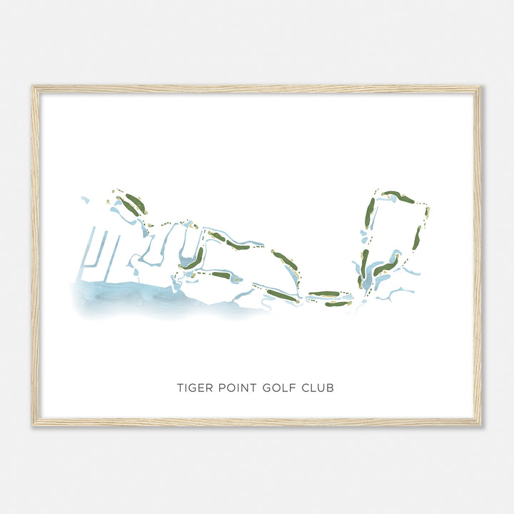 Print of Tiger Point Golf Club Modern Map