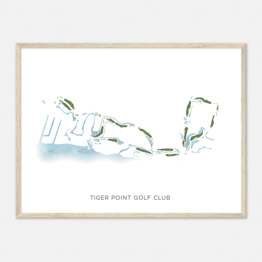 Print of Tiger Point Golf Club Modern Map