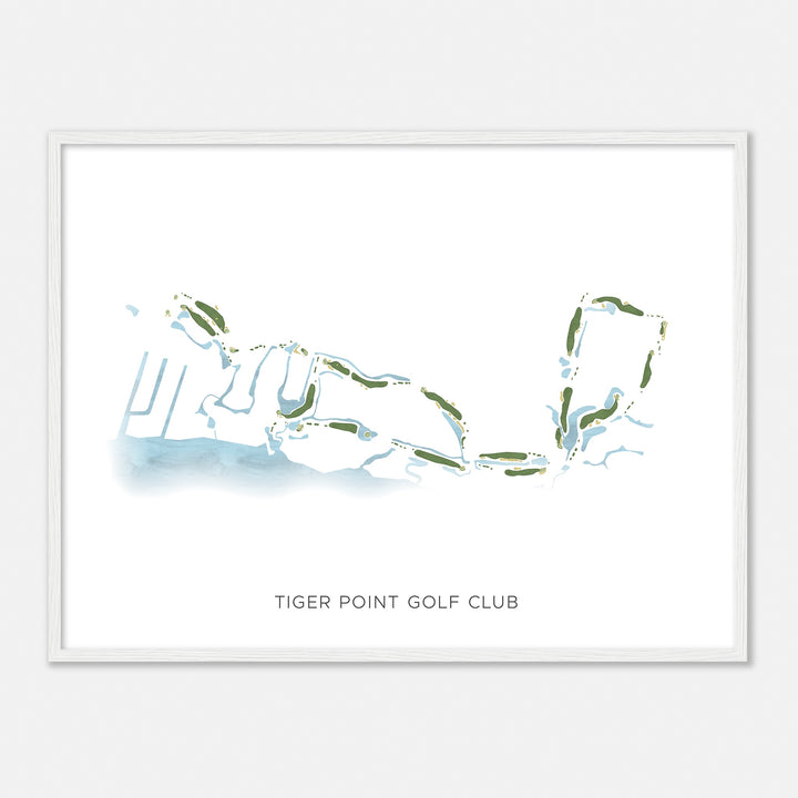 Print of Tiger Point Golf Club Modern Map