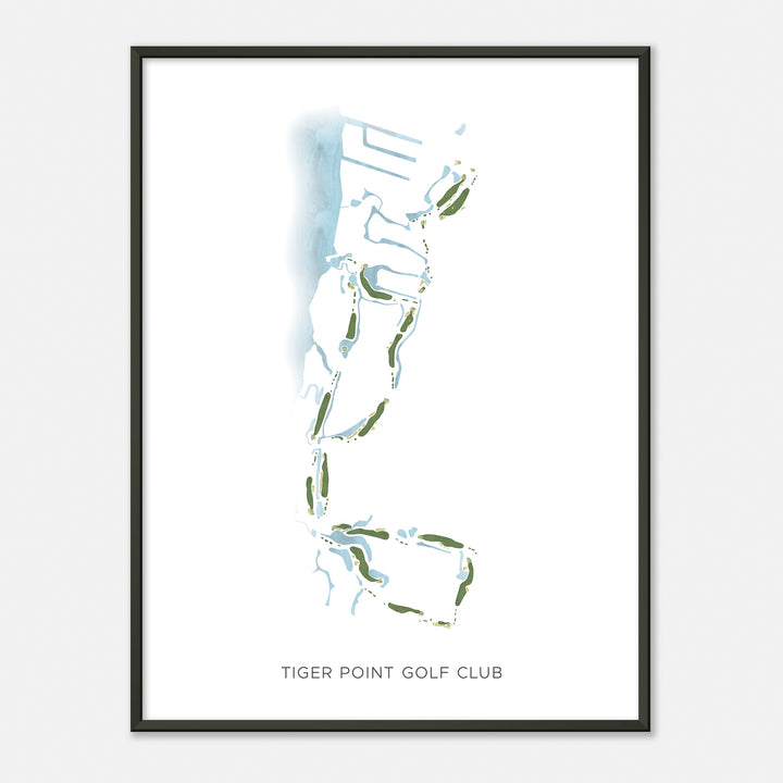 Print of Tiger Point Golf Club Modern Map