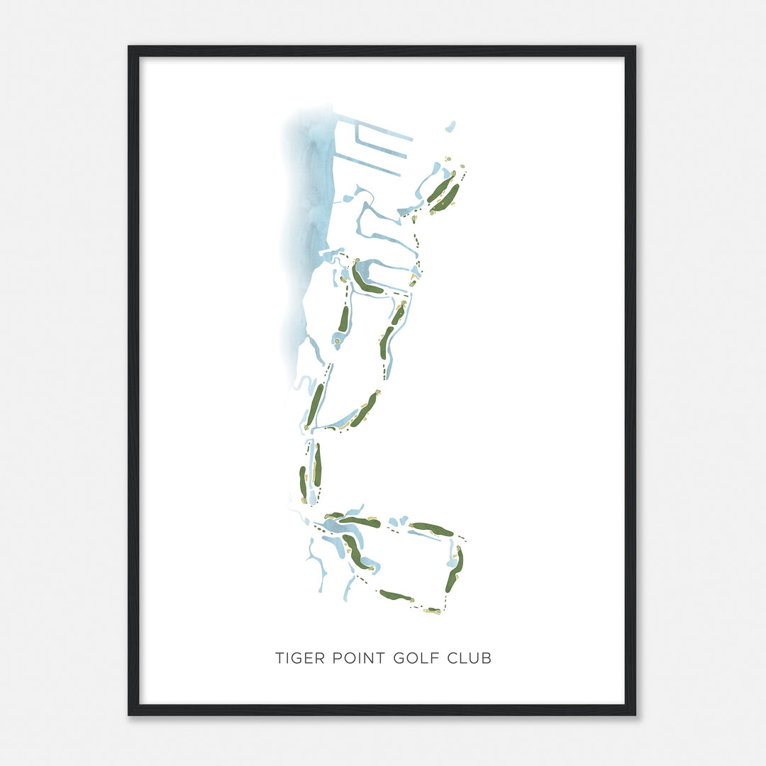 Print of Tiger Point Golf Club Modern Map