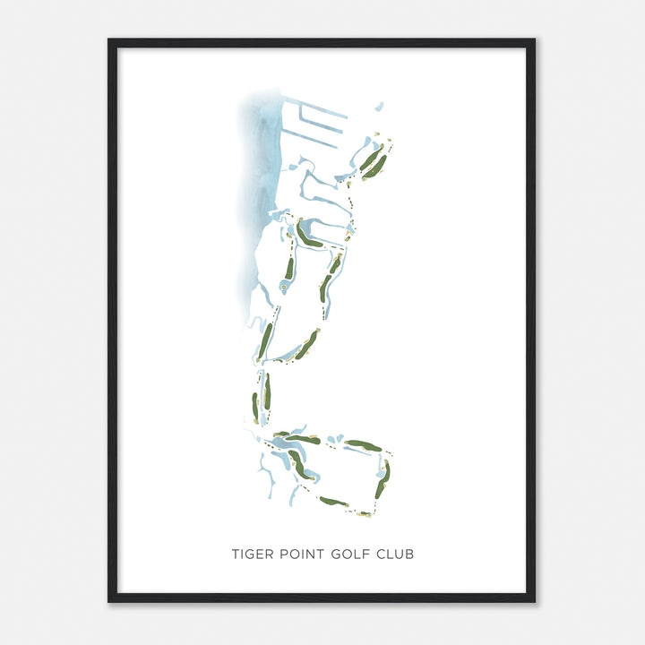 Print of Tiger Point Golf Club Modern Map