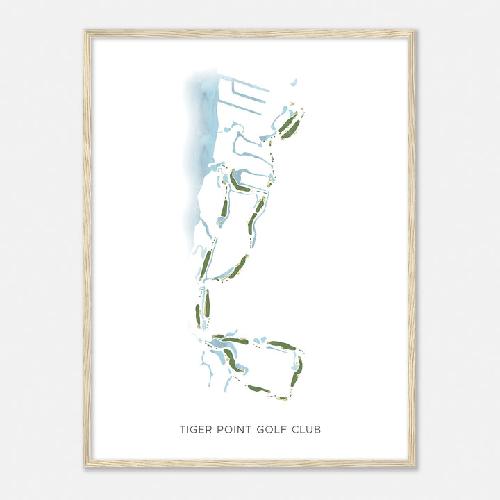 Print of Tiger Point Golf Club Modern Map