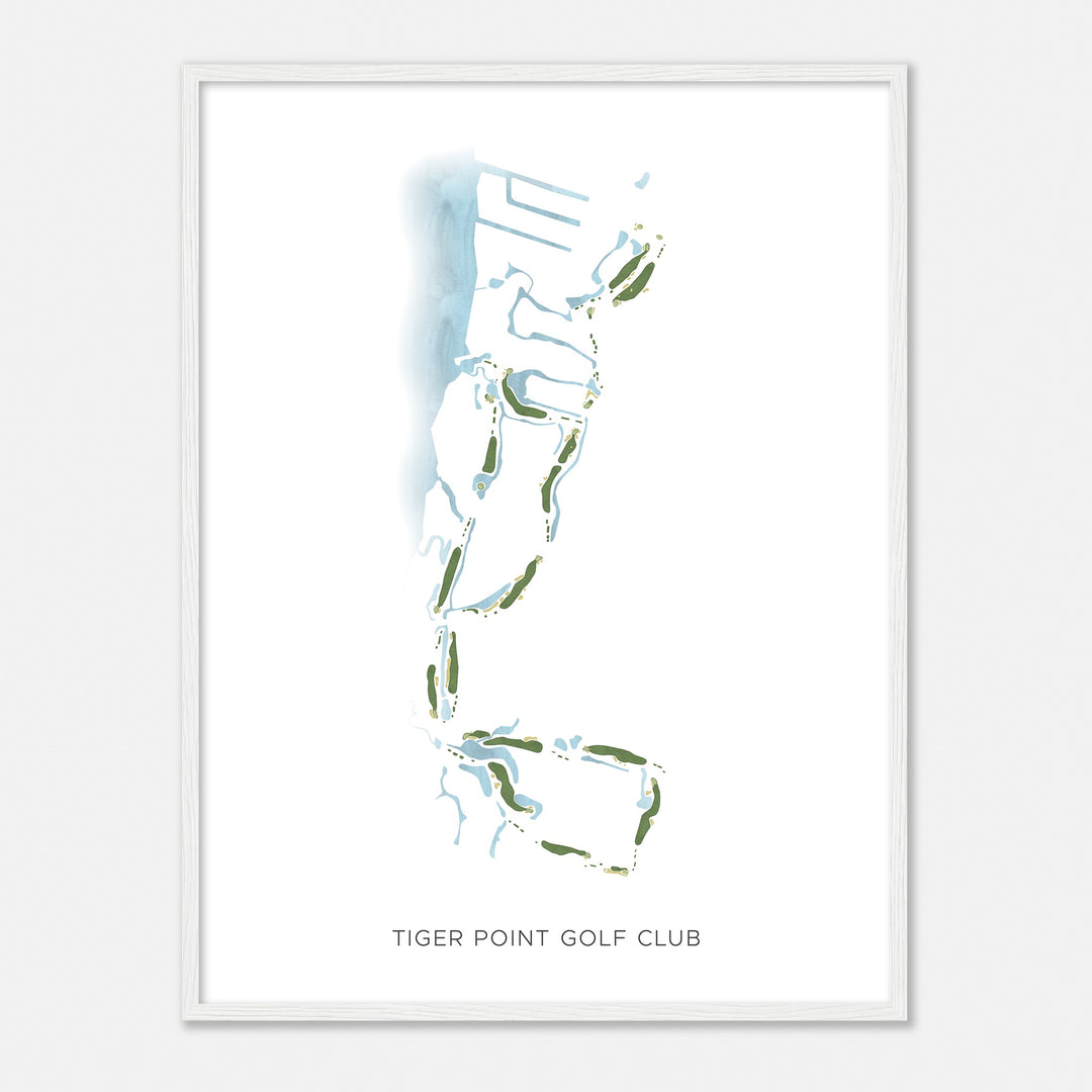 Print of Tiger Point Golf Club Modern Map