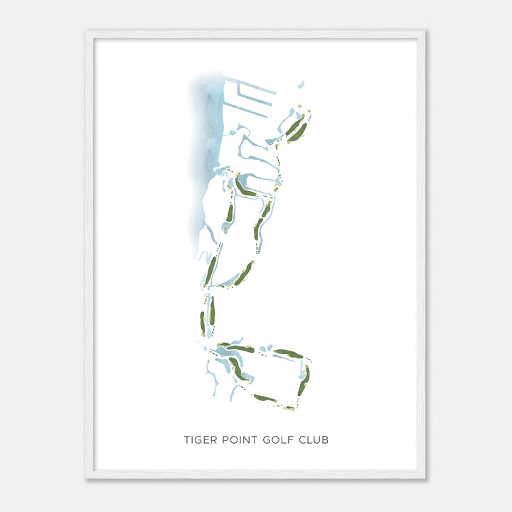 Print of Tiger Point Golf Club Modern Map