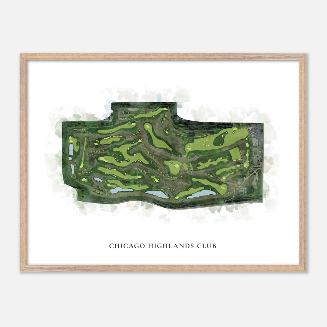 Print of Chicago Highlands Club Classic Map