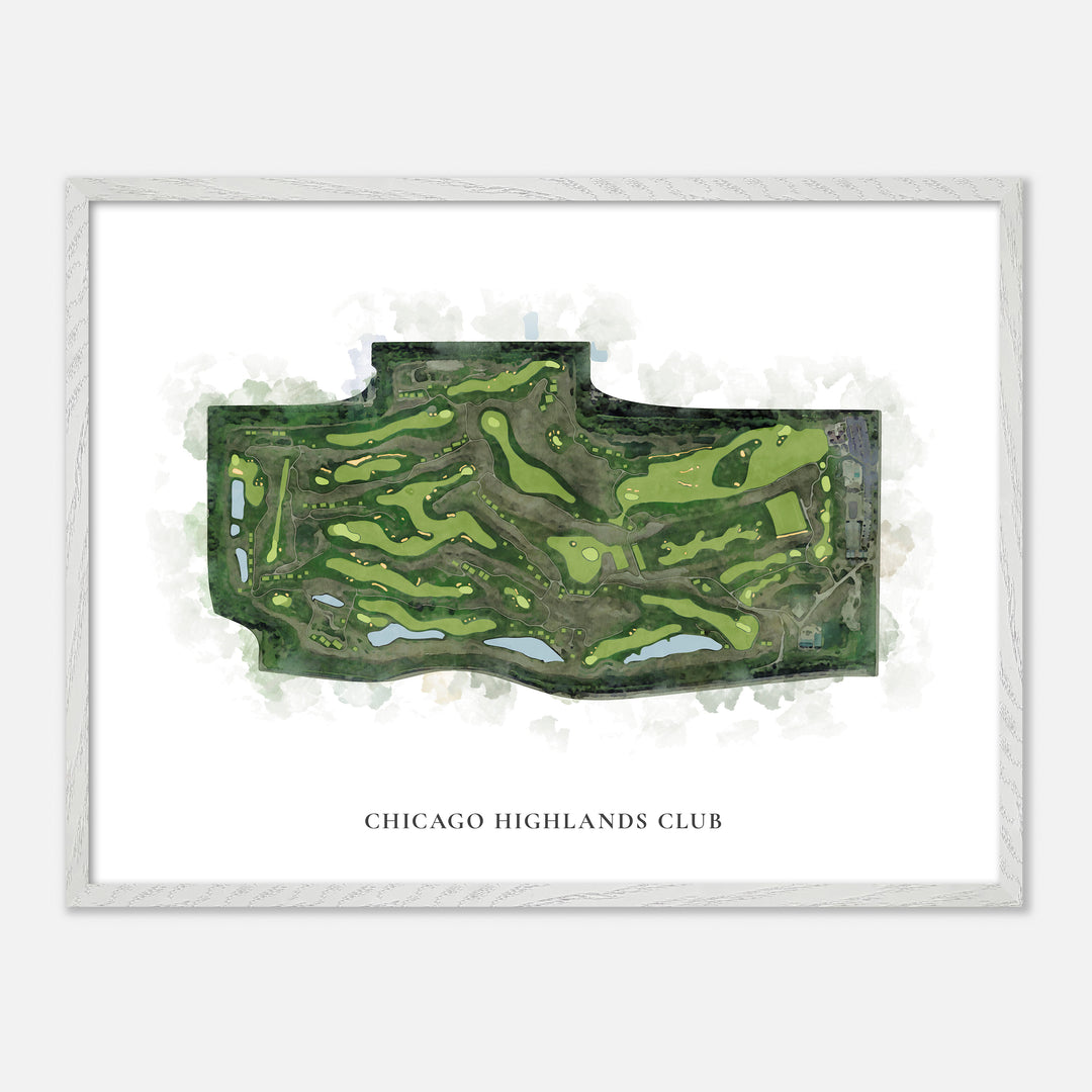 Print of Chicago Highlands Club Classic Map