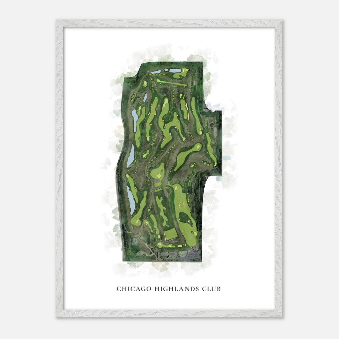 Print of Chicago Highlands Club Classic Map