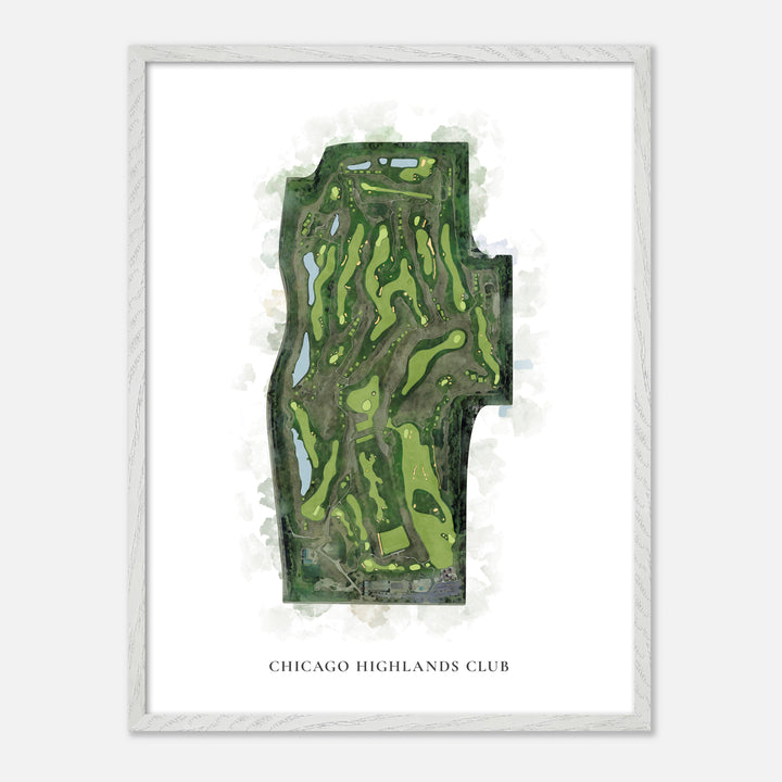 Print of Chicago Highlands Club Classic Map