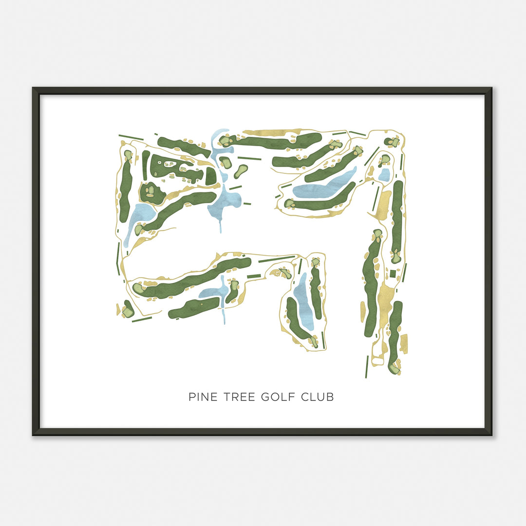 Print of Pine Tree Golf Club Modern Map