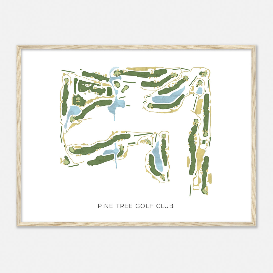 Print of Pine Tree Golf Club Modern Map