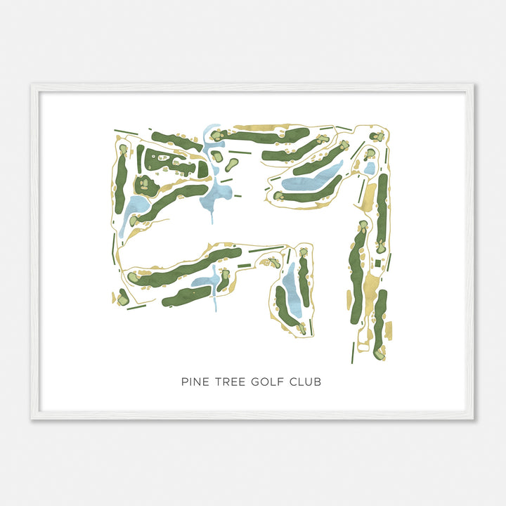 Print of Pine Tree Golf Club Modern Map