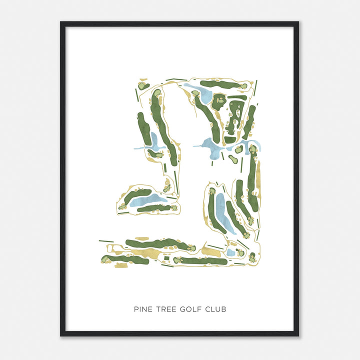 Print of Pine Tree Golf Club Modern Map