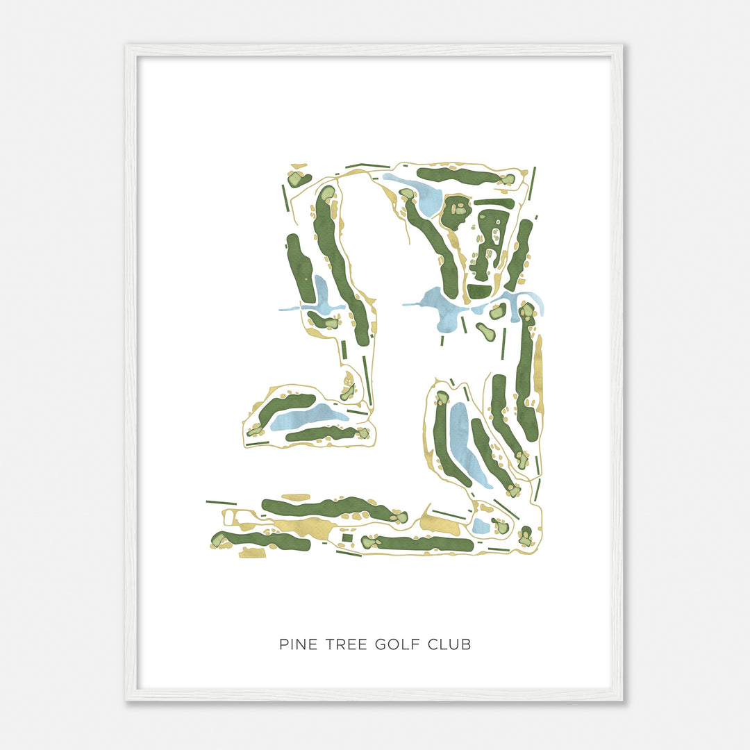 Print of Pine Tree Golf Club Modern Map