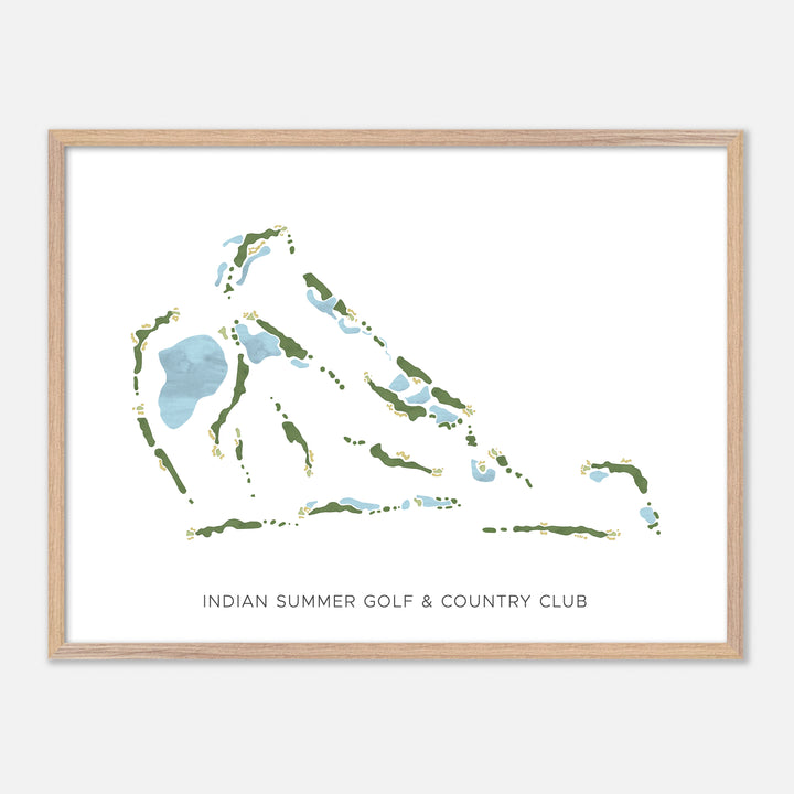 Print of Indian Summer Golf &amp; Country Club Modern Map
