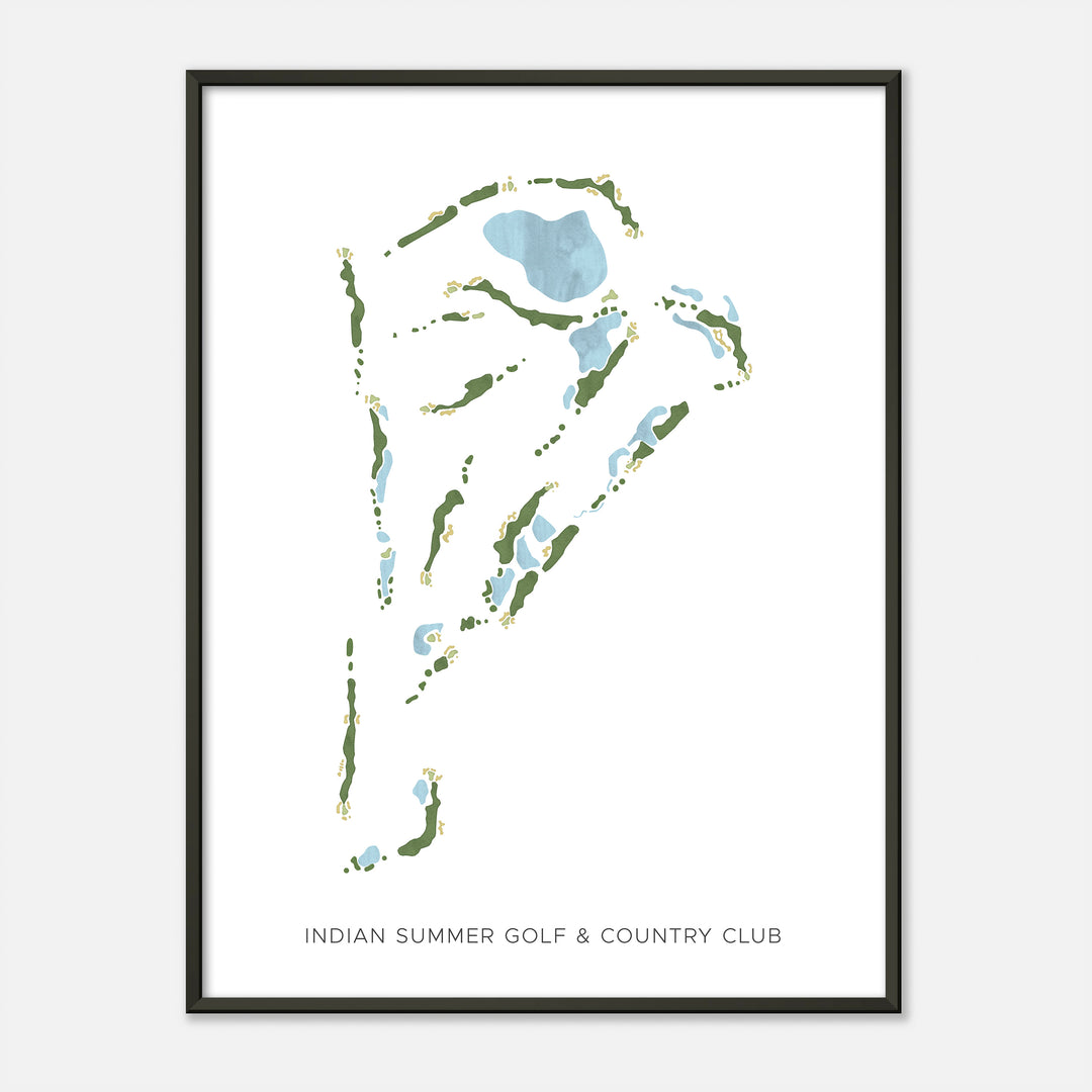 Print of Indian Summer Golf &amp; Country Club Modern Map