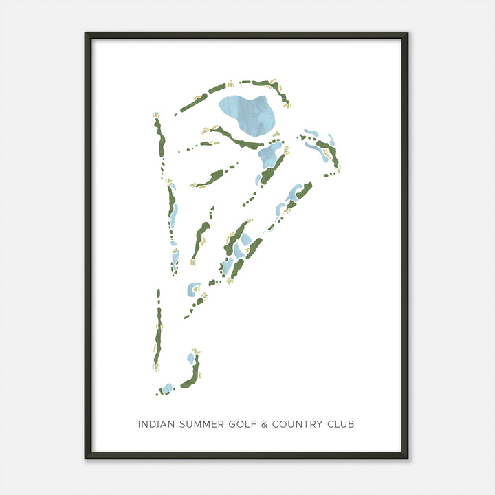 Print of Indian Summer Golf &amp; Country Club Modern Map
