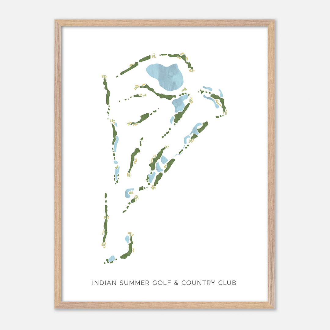 Print of Indian Summer Golf &amp; Country Club Modern Map